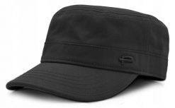 Męska Czapka, Wiosenno-Letnia - Patrolówka - Pako Jeans - Czarna. Czarne czapki i kapelusze męskie Pako Jeans, na lato, bez wzorów, z bawełny. Za 75.00 zł.