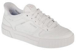 Buty sportowe Sneakersy damskie, Slip-Ins: Jade - Put It In Neutral. Białe obuwie sportowe damskie Skechers, bez wzorów, z materiału, trekkingowe. Za 339.99 zł.