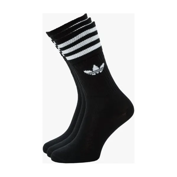 Adidas Skarpety Solid Crew Sock , czarny, rozmiar M. Czarne skarpety damskie Adidas, bez wzorów, z bawełny. Za 59.99 zł.