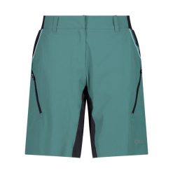 Szorty damskie rowerowe CMP 34C6916. Zielone szorty sportowe damskie CMP, xl, bez wzorów, sportowe. Za 356.00 zł.