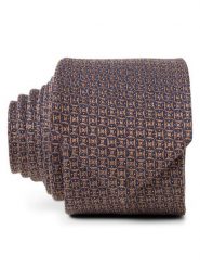 Andrew James krawat z domieszką jedwabiu Mężczyźni Bawełna brązowy, ONE SIZE. Brązowe krawaty i muchy Andrew James, do pracy, bez wzorów, z bawełny, biznesowe. Za 179.95 zł.