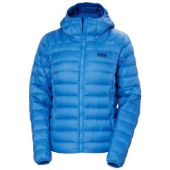 Damska kurtka z kapturem Helly Hansen Verglas Down 2.0. Niebieskie kurtki sportowe damskie Helly Hansen, bez wzorów, z puchu, z kapturem, trekkingowe. Za 962.90 zł.
