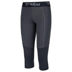 Damskie legginsy 3/4 Kilpi ROZARKA-W. Czarne legginsy sportowe damskie Kilpi, xs, bez wzorów, trekkingowe. Za 112.21 zł.