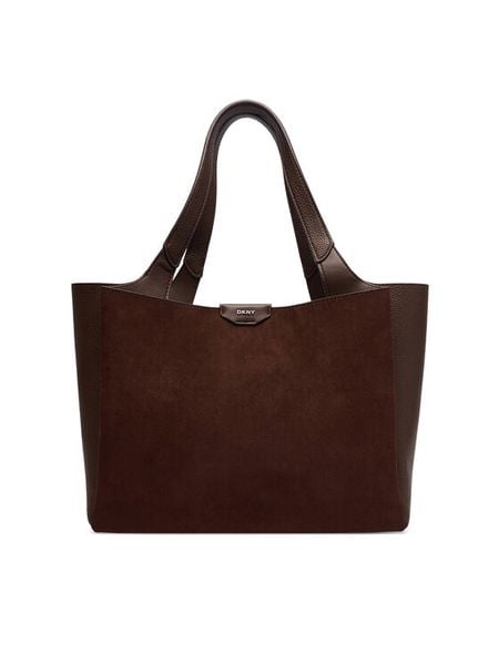 DKNY Torebka Willa R53AMG32 Brązowy. Brązowe torebki do ręki damskie DKNY, bez wzorów, z materiału, bez dodatków. Za 789.99 zł.