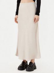 Pieces Spódnica midi Franan 17116541 Beżowy Regular Fit. Brązowe spódnice damskie Pieces, xl, bez wzorów, z syntetyku, midi. Za 79.99 zł.