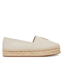 Espadryle BOSS. Brązowe espadryle damskie Boss, bez wzorów, bez obcasa, bez zapięcia. Za 629.99 zł.