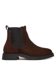 Tommy Hilfiger Sztyblety Comfort Lwt FM0FM05592 Brązowy. Brązowe botki męskie Tommy Hilfiger, bez wzorów, ze skóry, bez zapięcia. Za 449.99 zł.