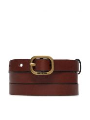 Gino Rossi Pasek Damski BLYL23006 Brązowy. Brązowe paski damskie Gino Rossi, bez wzorów, ze skóry. Za 79.99 zł.