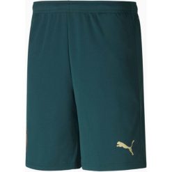 Puma Italia Szorty Męskie Zielone - Stylowe i Oddychające. Zielone krótkie spodenki sportowe męskie Puma, m, bez wzorów, do piłki nożnej. Za 212.99 zł.