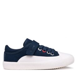 Trampki Geox. Niebieskie trampki i tenisówki chłopięce Geox, bez wzorów, bez zapięcia. Za 249.99 zł.