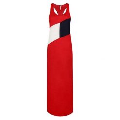 Tommy Hilfiger Clb Tank Dress Tango Dress Red UW0UW01525 -611 (rozmiar L). Czerwone spódnice damskie Tommy Hilfiger, l, bez wzorów, bez kołnierzyka, bez ramiączek. W wyprzedaży za 223.00 zł.
