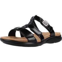 Sandały CLARKS 26185965C Czarny. Czarne obuwie sportowe damskie Clarks, bez wzorów, ze skóry, trekkingowe. Za 426.99 zł.