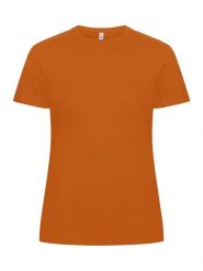 Clique Classic OC-T Women koszulka z bawełny organicznej – orange. Brązowe t-shirty damskie CLIQUE, m, bez wzorów, z bawełny, klasyczne, bez kołnierzyka. Za 117.93 zł.