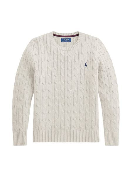 Polo Ralph Lauren Sweter 323702674024 Biały Regular Fit. Białe swetry dla chłopców Polo Ralph Lauren, bez wzorów, z bawełny, bez kołnierzyka, bez kaptura. Za 449.99 zł.