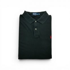 Polo Ralph Lauren koszulka męska z krótkim rękawem. Czarne koszulki polo męskie Ralph Lauren, l, bez wzorów, klasyczne, bez ramiączek. Za 127.76 zł.