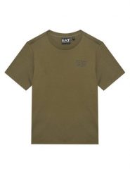 EA7 Emporio Armani T-Shirt 7B000020 AF10378 U7014 Zielony ciemny Regular Fit. Zielone t-shirty dla chłopców EA7 Emporio Armani, bez wzorów, z bawełny, bez ramiączek. Za 179.99 zł.