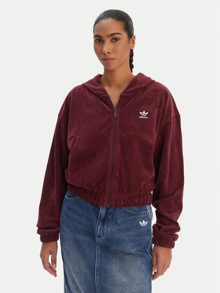 Adidas Bluza Essentials Chenile KE1119 Bordowy Loose Fit. Czerwone bluzy damskie Adidas, m, bez wzorów, z bawełny, bez kaptura. Za 299.99 zł.