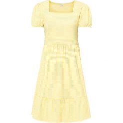 Top (2 szt.), z czystej bawełny organicznej. Białe sukienki damskie bonprix, bez wzorów, z bawełny, bez ramiączek. Za 27.98 zł.