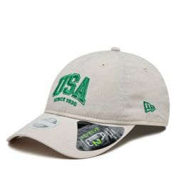 Czapka z daszkiem New Era. Szare czapki i kapelusze damskie New Era, bez wzorów. Za 109.99 zł.