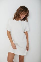 KOSZULA NOCNA LINDA ECRU S - Flawless. Koszule nocne damskie Flawless, s, bez wzorów, z bawełny, długie. Za 170.00 zł.
