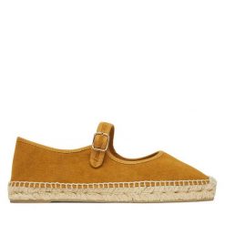 Espadryle Castañer. Brązowe espadryle damskie Castañer, bez wzorów, bez obcasa, bez zapięcia. Za 369.99 zł.