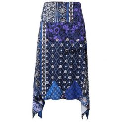 Desigual Spódnica damska Fal Katherine Navy 19SWFK14 5000 (rozmiar M). Niebieskie spódnice damskie Desigual, m, bez wzorów, bez kołnierzyka, bez ramiączek. W wyprzedaży za 136.00 zł.