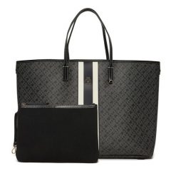 Torebka Tommy Hilfiger. Czarne torebki do ręki damskie Tommy Hilfiger, bez wzorów, bez dodatków. Za 799.99 zł.