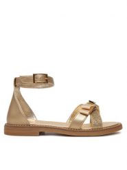 Tommy Hilfiger Sandały Sandal T4A2-33943-0572 M Złoty. Żółte sandały dziewczęce Tommy Hilfiger, ze skóry, bez zapięcia. Za 349.99 zł.