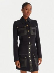 Elisabetta Franchi Marynarka GI-159-57E2-V750 Czarny Regular Fit. Czarne żakiety damskie Elisabetta Franchi, bez wzorów, z syntetyku. Za 3,249.00 zł.