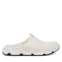 Klapki Salomon. Białe klapki damskie Salomon, bez wzorów, bez obcasa. Za 289.99 zł.