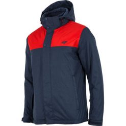 Kurtka narciarska męska KUMN351Z - granatowy melanż. Czerwone kurtki snowboardowe męskie 4f, na jesień, melanż, z materiału. W wyprzedaży za 199.99 zł.