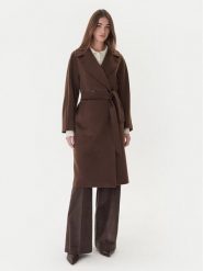 Weekend Max Mara Płaszcz wełniany Resina 2525016102 Brązowy Regular Fit. Brązowe płaszcze damskie Weekend Max Mara, na zimę, bez wzorów, z wełny, bez kaptura. Za 3,469.00 zł.