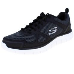 Buty Track Bucolo Rozmiar 43 Czarny - 52630-BKW. Czarne buty sportowe męskie Skechers, z gumy, bez zapięcia, na fitness i siłownię. Za 258.15 zł.