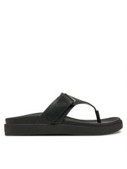 Calvin Klein Sandały Flat Adj Tp Eyelet HW0HW02349 Czarny. Czarne sandały damskie Calvin Klein, bez wzorów, ze skóry, bez obcasa, na płaskiej podeszwie, bez zapięcia. Za 379.99 zł.