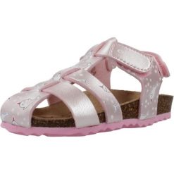 Sandały GEOX B SANDAL CHALKI GIRL Rose. Czerwone sandały damskie Geox, bez wzorów, z syntetyku, bez obcasa, bez zapięcia. Za 171.99 zł.
