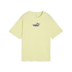 Damska koszulka o luźnym kroju Essentials Nature 2.0 PUMA Gold Moon Yellow. Żółte obuwie sportowe damskie Puma, bez wzorów, na fitness i siłownię. W wyprzedaży za 79.00 zł.