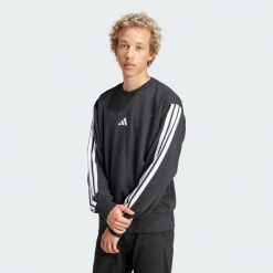 Bluza Essentials 3-Stripes French Terry. Białe bluzy męskie Adidas, xl, bez wzorów, z materiału, bez kaptura. Za 219.00 zł.