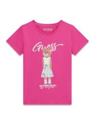 Guess T-Shirt J6GI04 K6YW4 Różowy Regular Fit. Czerwone t-shirty i topy dla dziewczynek Guess, z aplikacjami, z bawełny, bez ramiączek. Za 119.99 zł.
