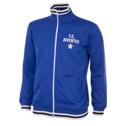 Kurtka/bluza retro piłkarska dla dorosłych - Juventus FC 1975-76 - Niebieska. Niebieskie bluzy męskie COPA FOOTBALL, m, bez wzorów, bez kaptura, do piłki nożnej. Za 424.04 zł.
