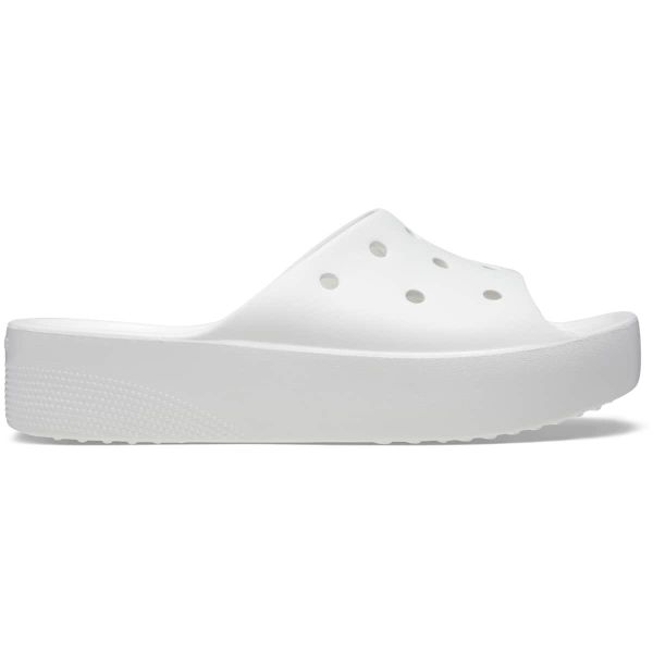 Klapki plażowe damskie Crocs Classic Platform Slide. Białe klapki damskie Crocs, bez wzorów. Za 142.99 zł.