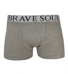 Męskie, Bawełniane Bokserki Brave Soul, Bawełna z Elastanem, Popielate, Obcisłe. Szare bokserki męskie Brave Soul, m, bez wzorów, z bawełny. Za 19.00 zł.