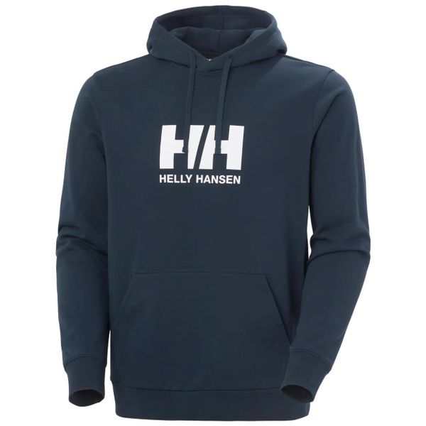 Bluza z logo Helly Hansen. Niebieskie bluzy męskie Helly Hansen, m, bez wzorów, z bawełny, z kapturem, na fitness i siłownię. Za 323.50 zł.