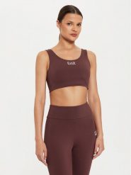 EA7 Emporio Armani Biustonosz sportowy 6DTH58 TJKLZ 1755 Brązowy. Brązowe koszulki sportowe damskie EA7 Emporio Armani, xl, bez wzorów, z syntetyku, bez kołnierzyka, bez ramiączek, na fitness i siłownię. Za 199.99 zł.