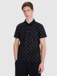 4F Koszulka polo regular męska - czarna XXL. Czarne koszulki polo męskie 4f, m, bez wzorów, z bawełny, klasyczne, bez ramiączek. W wyprzedaży za 59.99 zł.