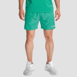 Spodenki męskie fitness regular z kieszeniami TRN Lagoon. Niebieskie krótkie spodenki sportowe męskie GYMBEAM, m, bez wzorów, z elastanu, do biegania. Za 83.90 zł.