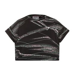 Top treningowy damski Gymshark Zone Graphic Crop. Czarne koszulki sportowe damskie GYMSHARK, xl, bez wzorów, sportowe, bez kołnierzyka. Za 62.99 zł.
