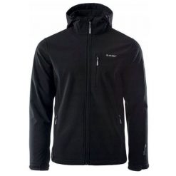 Kurtka męska Softshell Hi-Tec Caen - czarna, Rozmiar M. Czarne kurtki męskie Hi-tec, m, bez wzorów, z polaru, bez kaptura. Za 159.99 zł.