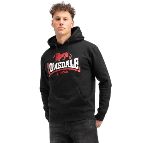 Bluza z kapturem Lonsdale Gulladuff. Czarne bluzy męskie Lonsdale, xl, bez wzorów, z bawełny, z kapturem. Za 253.00 zł.
