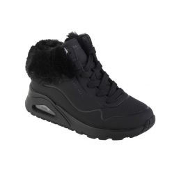 Buty zimowe dziewczęce, Uno - Fall Air. Czarne buty zimowe dziewczęce Skechers, bez wzorów, bez zapięcia. Za 319.99 zł.