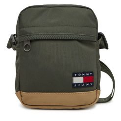 Saszetka Tommy Jeans. Brązowe saszetki męskie Tommy Jeans, z jeansu, młodzieżowe, małe. Za 129.99 zł.